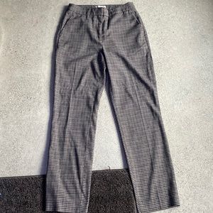 Brown and Black Patterned Trousers. Size 2.